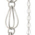 Aluminum Teardrop Rain Chain Replacement Downspout for Gutters, Mill Finish